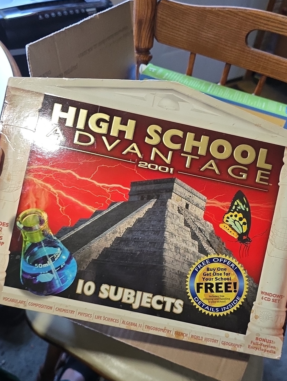 High School Advantage 2001 Educational Software - Red